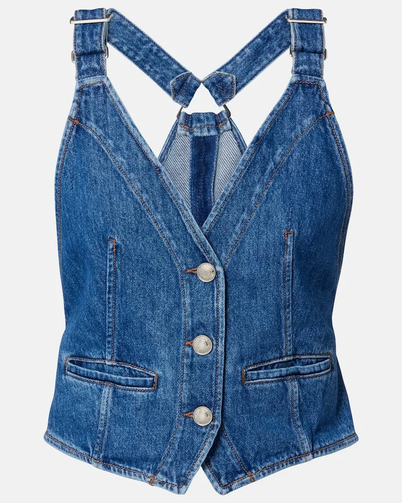 SPORTMAX Gilet Dama in denim Blu