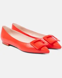 Roger Vivier Ballerine Gommettine Ball in pelle Rosso