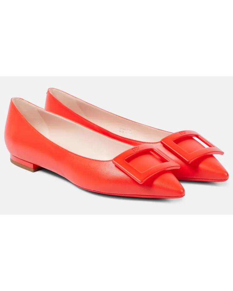 Roger Vivier Ballerine Gommettine Ball in pelle Rosso