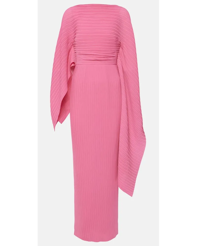 Solace London Abito lungo Adami in chiffon Rosa