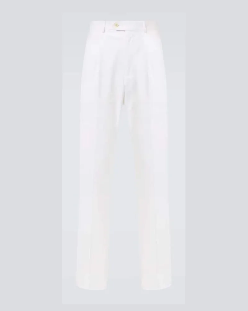 Dunhill Pantaloni regular in cotone Bianco