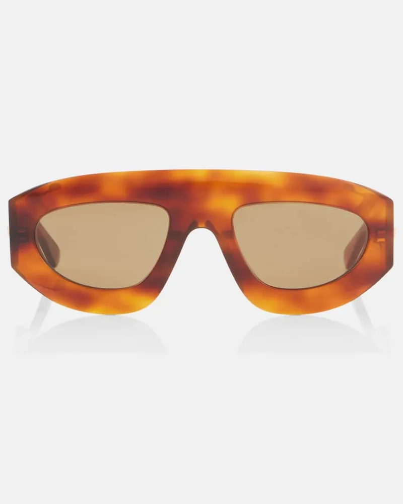 Bottega Veneta Occhiali da sole Shield Marrone