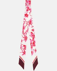 Gucci Foulard in seta con stampa floreale Rosa