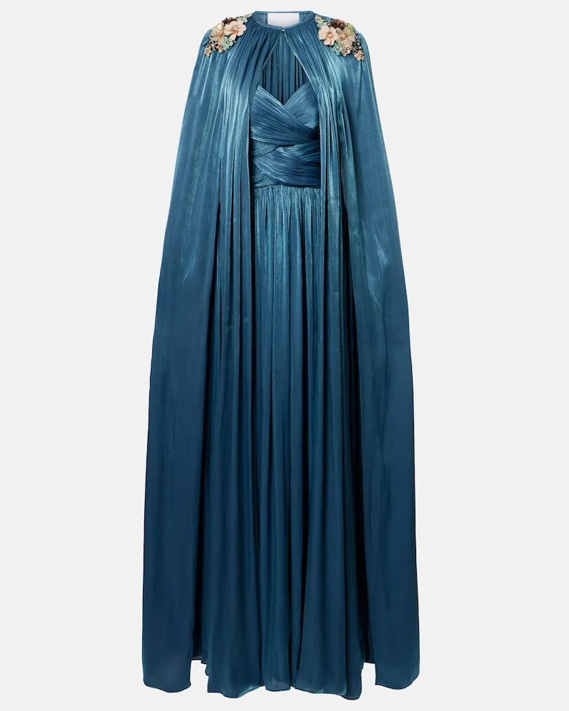 COSTARELLOS Abito lungo bustier plissÃ Blu