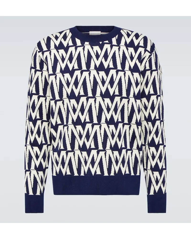 Moncler Pullover Monogram in misto cotone Multicolore