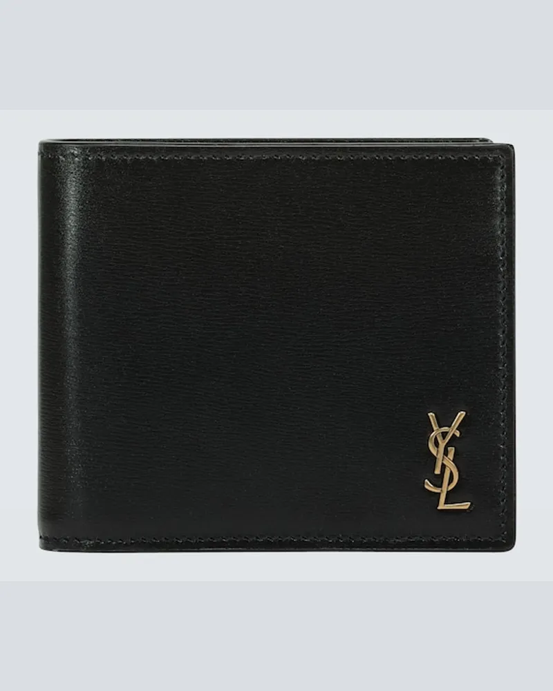 Saint Laurent Portafoglio Tiny Cassandre East/West in pelle Nero