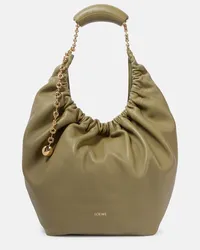 Loewe Borsa a spalla Squeeze Medium in pelle Verde