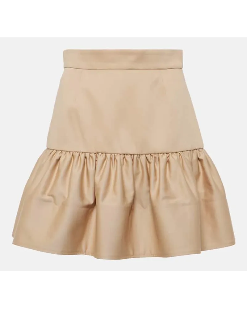 Patou Minigonna in gabardine di cotone Beige