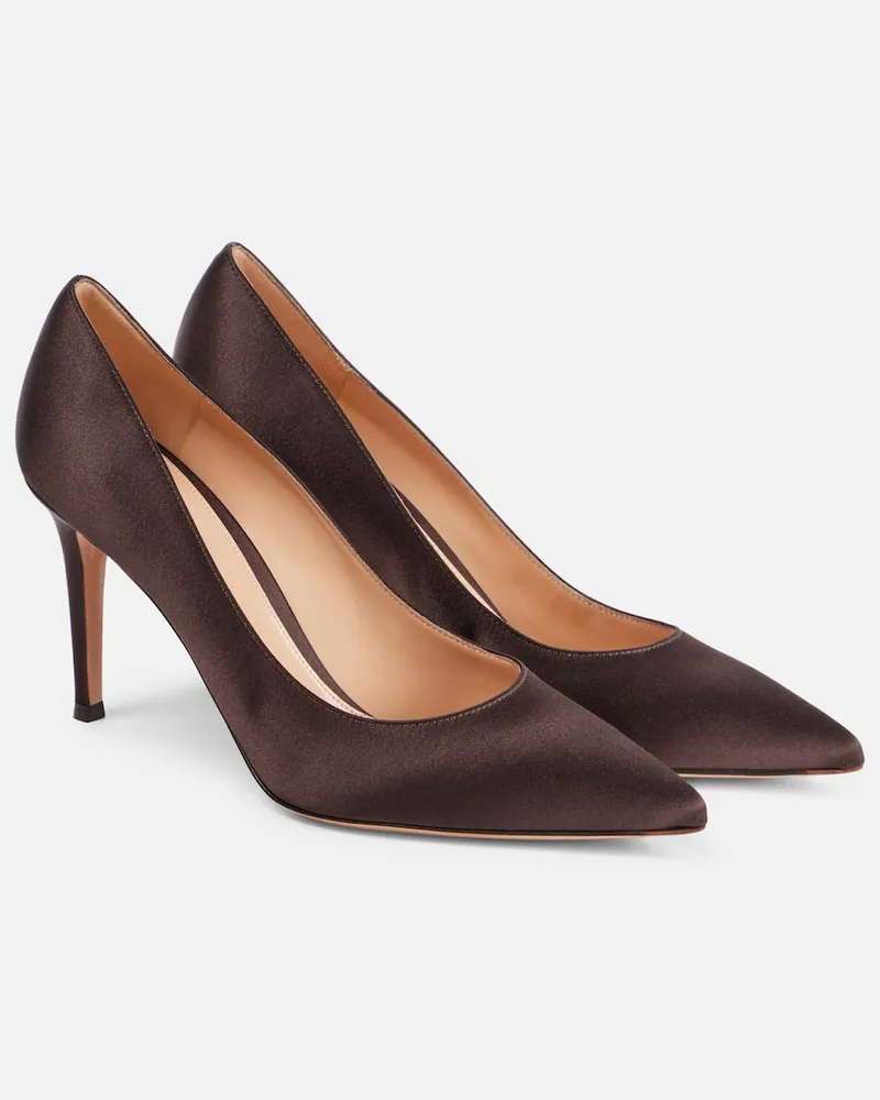 Gianvito Rossi Pumps Gianvito 85 in raso Marrone