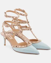 Valentino Garavani Pumps Rockstud Caged 65 in vernice Blu