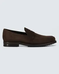 TOD'S Mocassini in suede Marrone