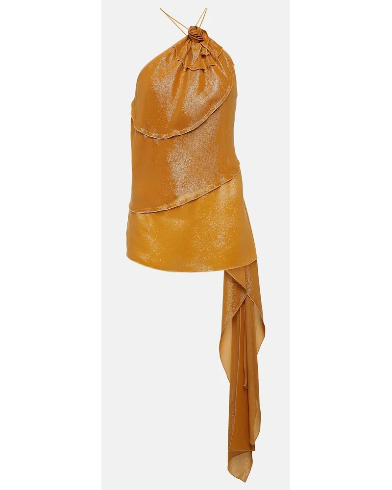 Victoria Beckham Top in lamÃ Oro