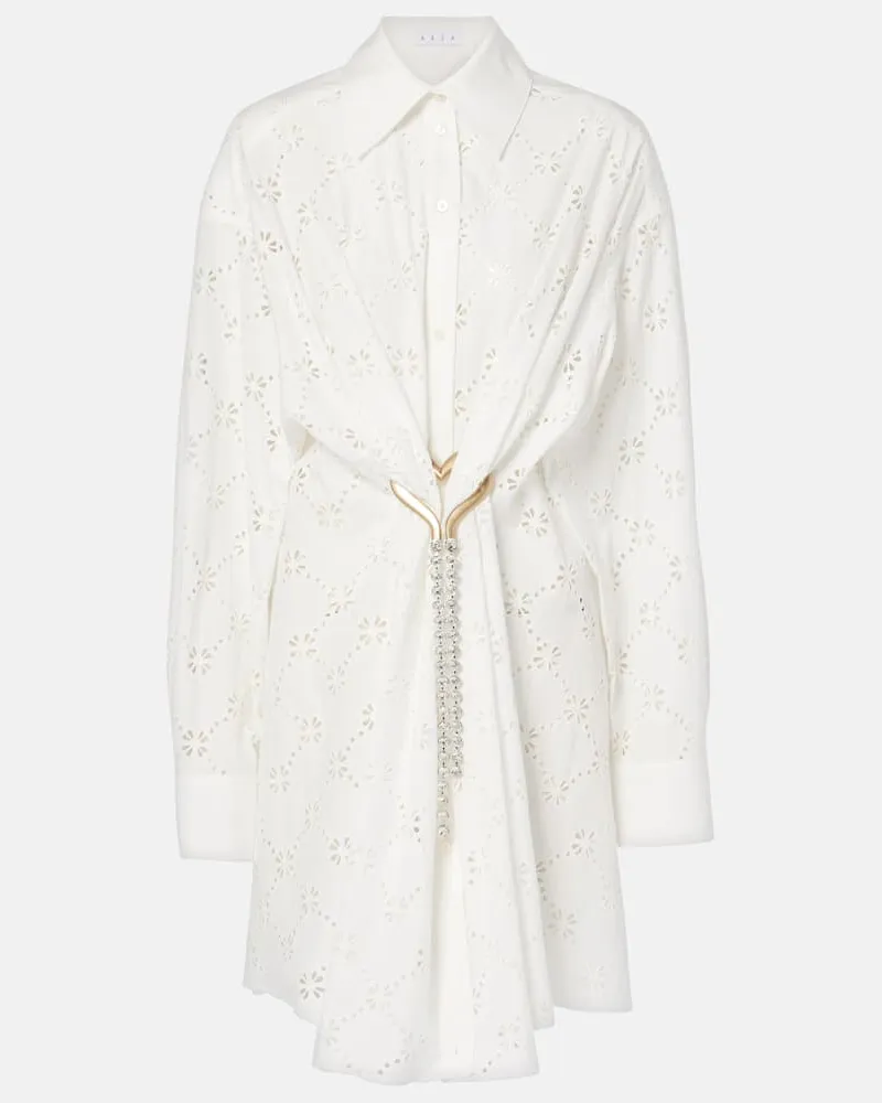 Area Abito chemisier in cotone Bianco