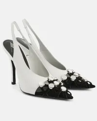 ATTICO Pumps slingback Fiona in pelle Bianco