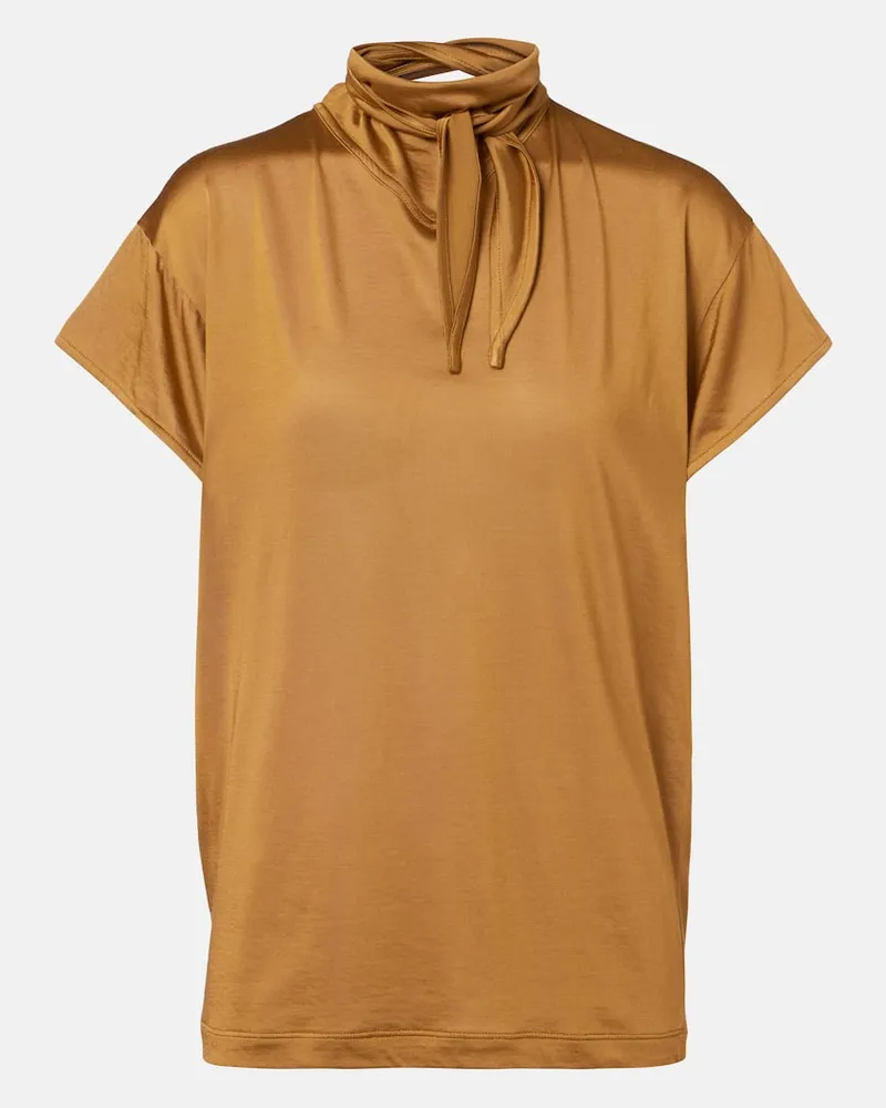 Christophe Lemaire Top in jersey Marrone