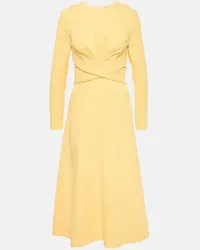 EMILIA WICKSTEAD Abito midi Elta in crêpe Giallo