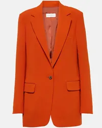 Dries van Noten Blazer in crêpe Arancione