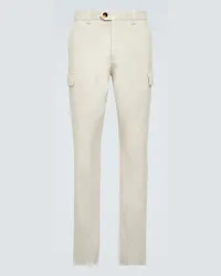 Brunello Cucinelli Pantaloni regular in cotone Bianco