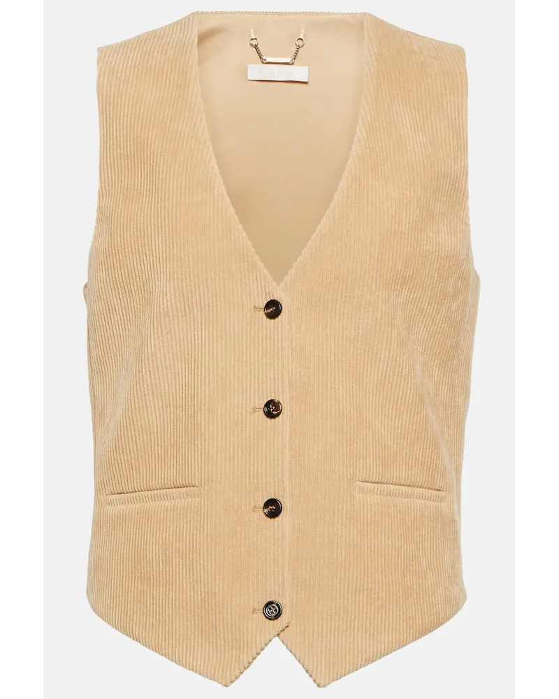 Chloé ChloÃ© Gilet in cotone Beige