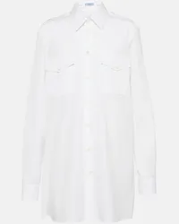 Prada Camicia in popeline di cotone Bianco