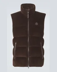 Moncler Piumino senza maniche Acrab in cotone Marrone