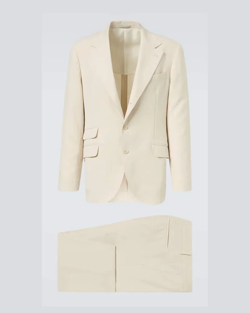 Brunello Cucinelli Abito in lino Bianco