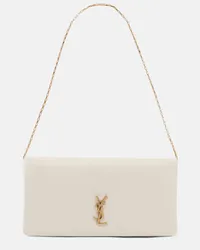 Saint Laurent Portafoglio Calypso Mini in pelle con tracolla Bianco