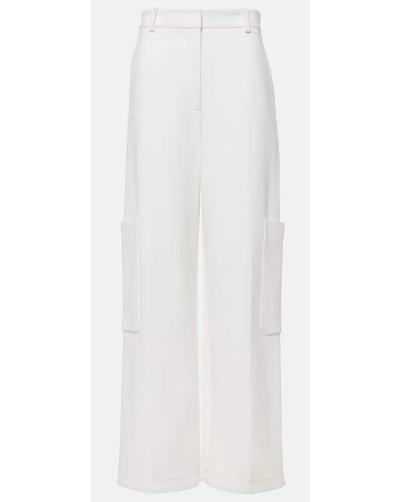 KHAITE Pantaloni regular Caiton Bianco