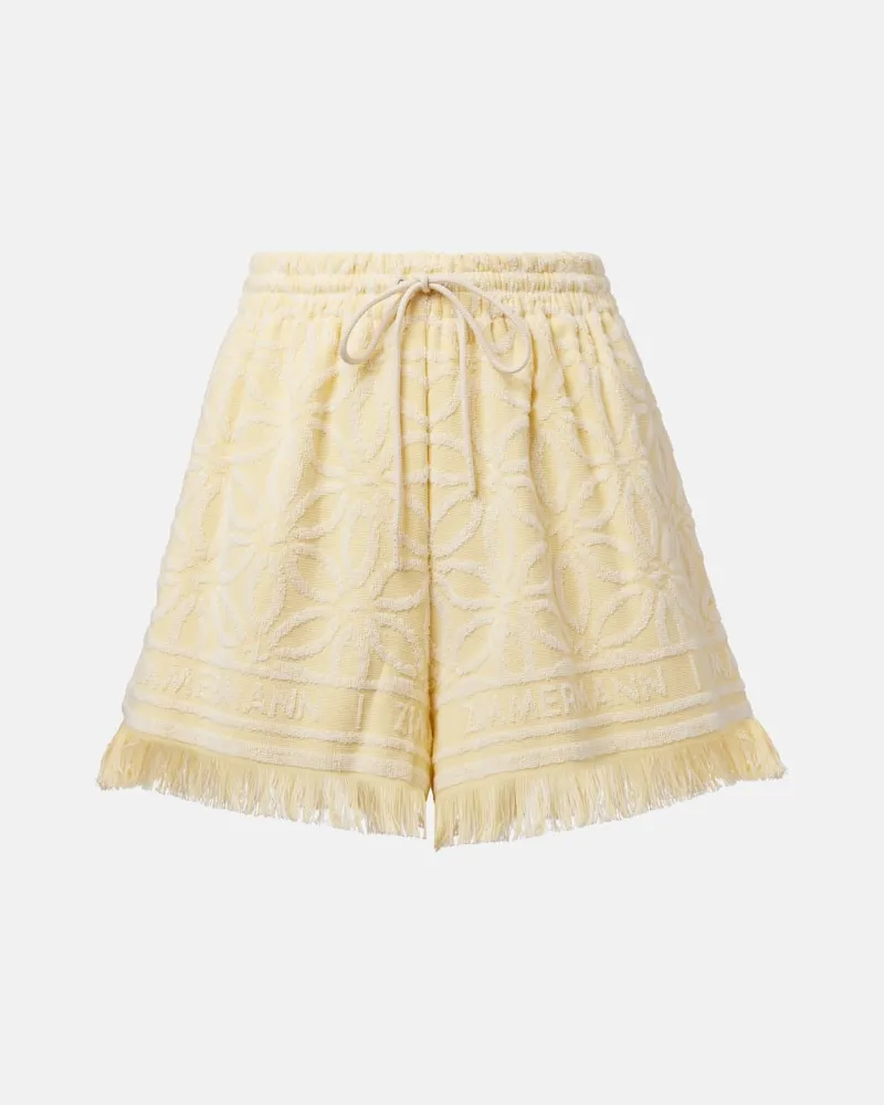 Zimmermann Shorts Coco in cotone Giallo