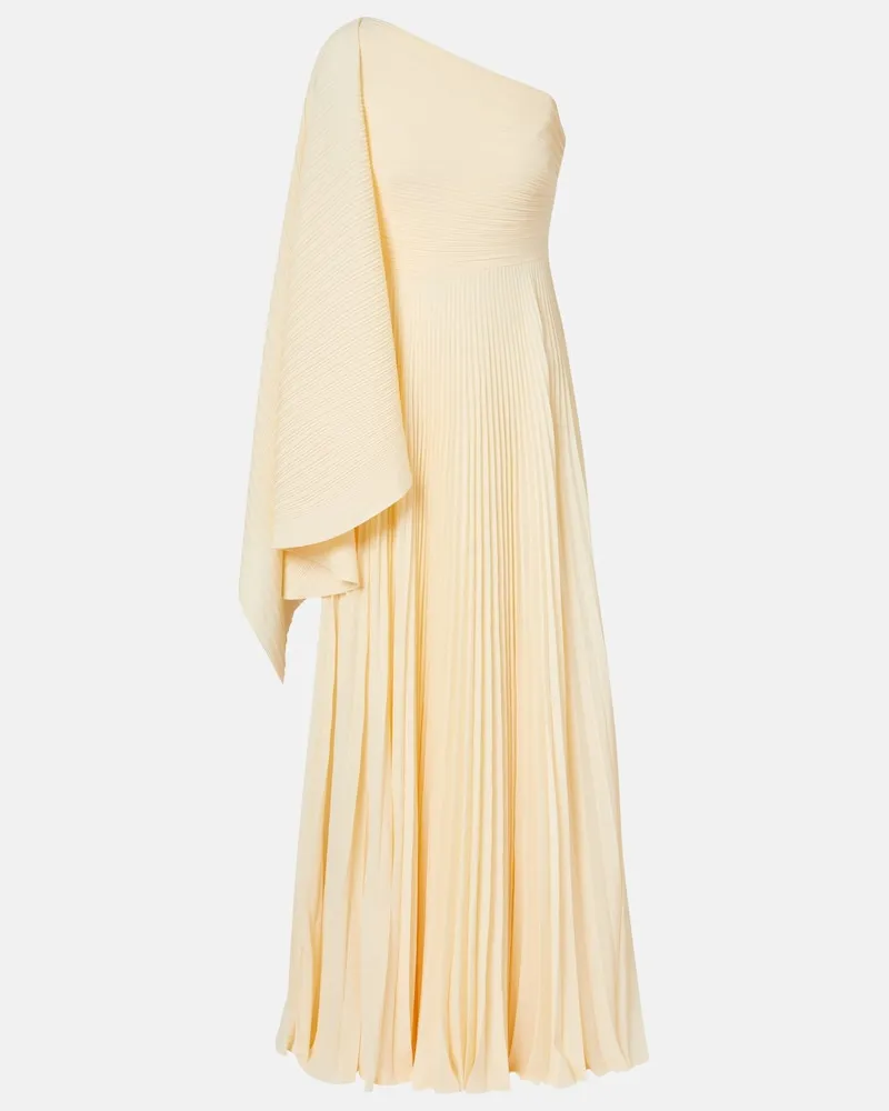 Solace London Abito da sera Maci plissÃ Bianco