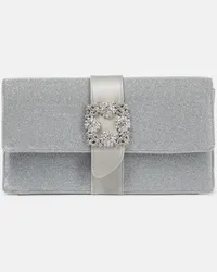 Manolo Blahnik Clutch Capri Glitter con cristalli Metallizzato