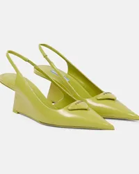 Prada Pumps slingback in pelle Verde