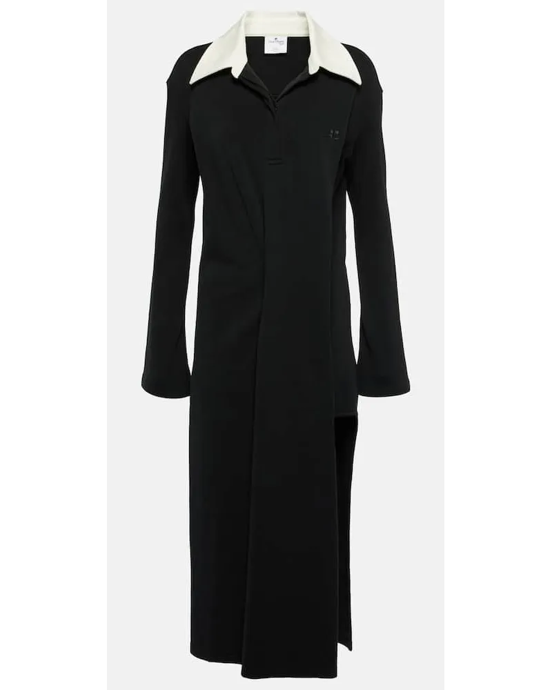 Courrèges CourrÃ¨ges Abito Twist in piquÃ© di misto cotone Nero