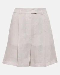 Brunello Cucinelli Shorts in lino Beige