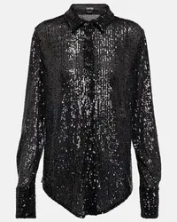 Tom Ford Camicia con paillettes Nero