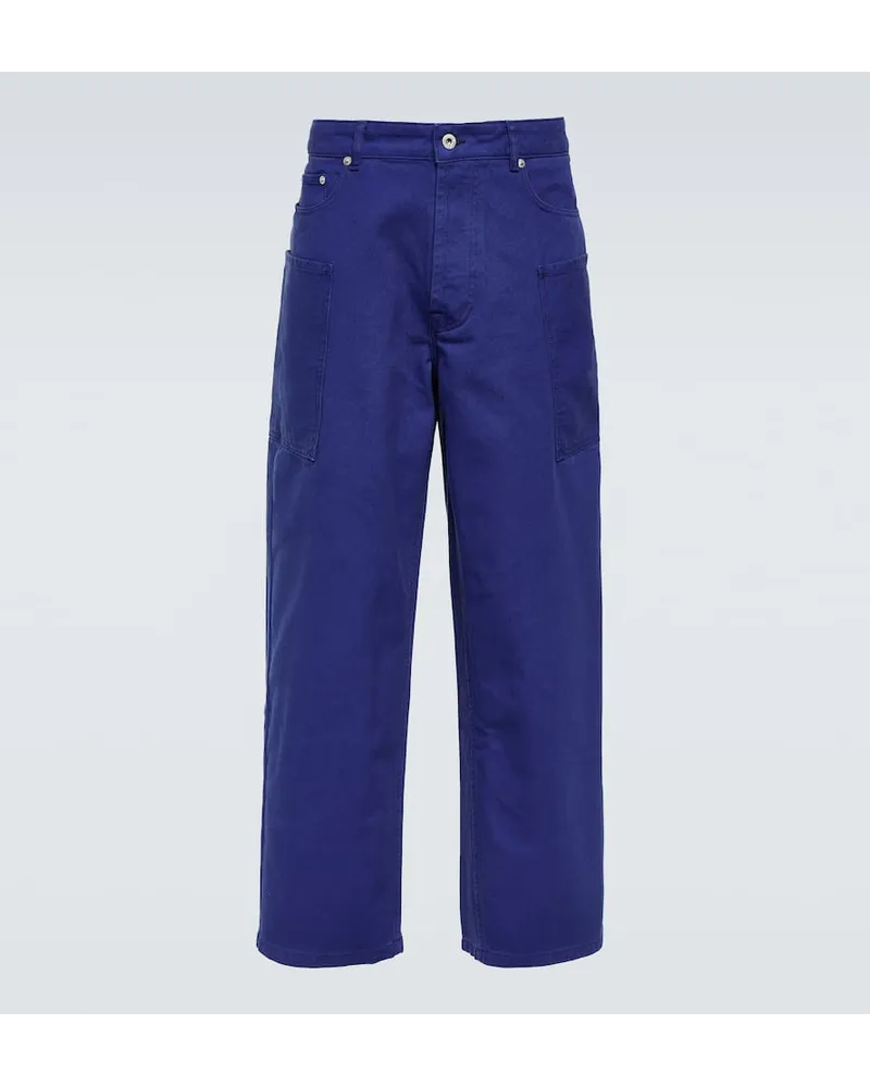 Kenzo Pantaloni in cotone Blu