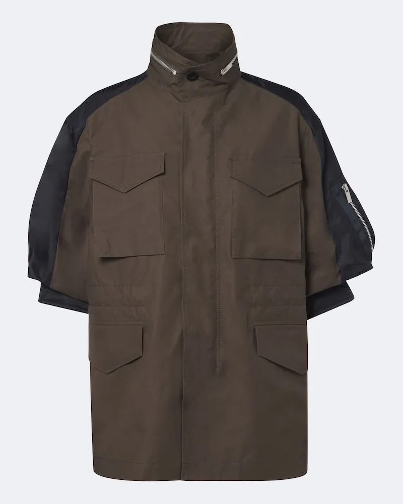Sacai Giacca field in cotone Verde