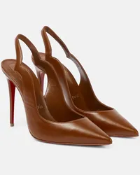 Christian Louboutin Pumps Nudes Hot Chick in pelle Marrone