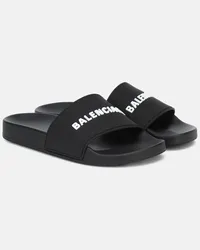 Balenciaga Ciabatte con logo Nero