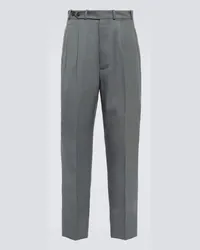 Maison Margiela Pantaloni in gabardine di lana vergine Grigio