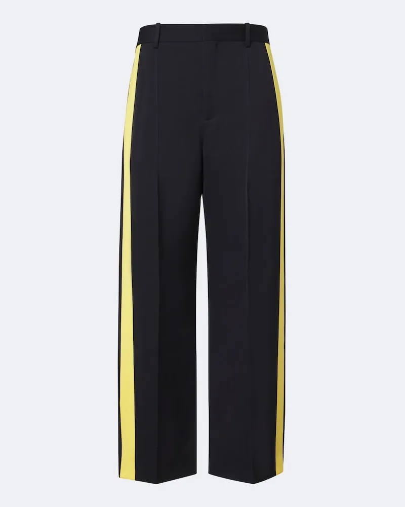 Loewe Pantaloni a gamba larga in lana Blu
