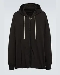 Rick Owens Felpa oversize in jersey di cotone Nero