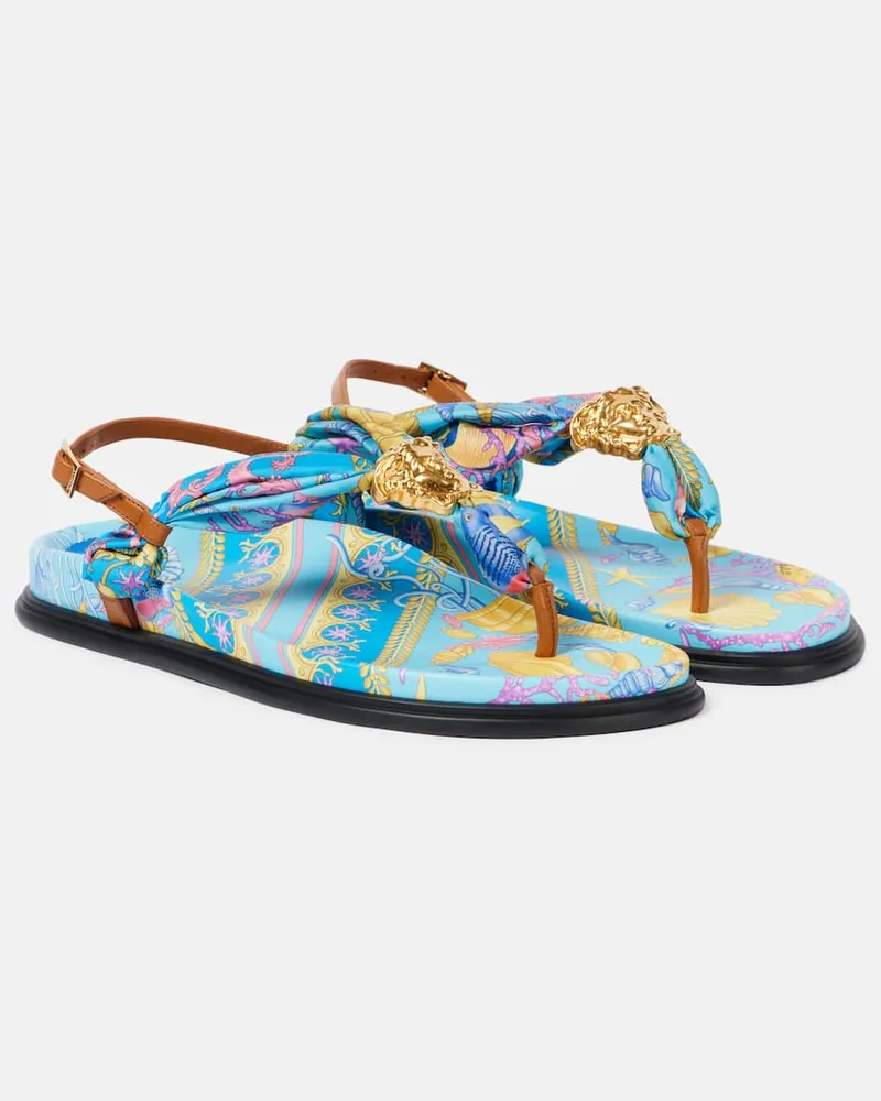 Versace Sandali infradito La Medusa con stampa Blu
