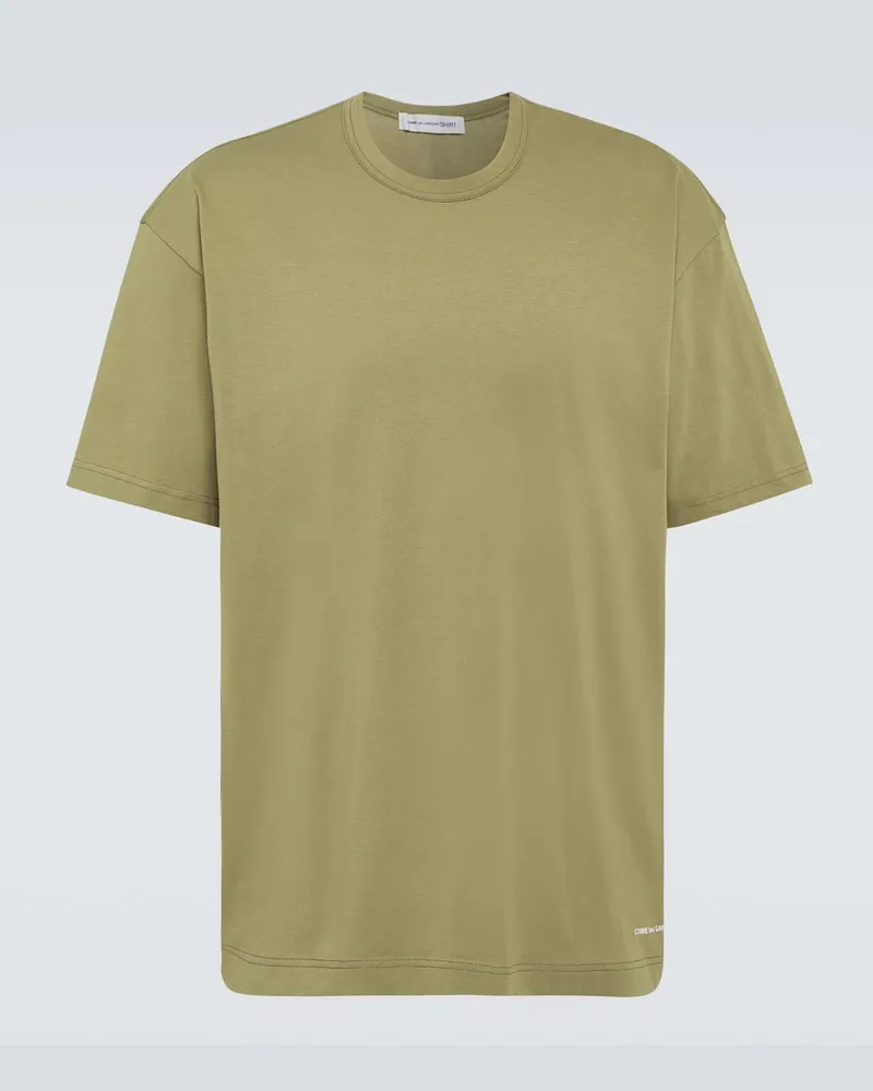 Comme des Garçons Comme des Garçons Shirt T-shirt in jersey di cotone con logo Verde