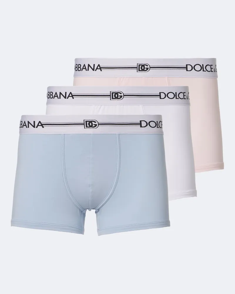 Dolce & Gabbana Set di 3 slip in jersey di misto cotone Multicolore