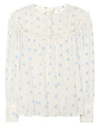 LoveShackFancy Blusa Dionne in cotone Bianco