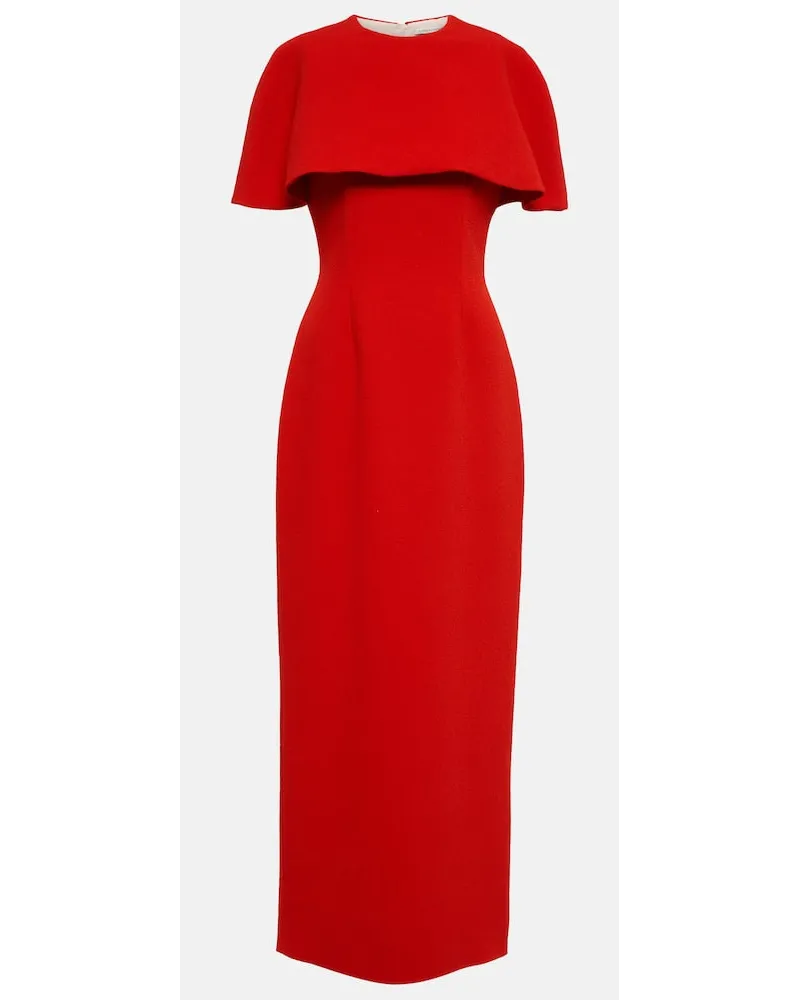 EMILIA WICKSTEAD Abito midi Elham in crÃªpe Rosso