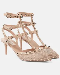 Valentino Garavani Pumps Rockstud 65 in pelle con cristalli Rosa