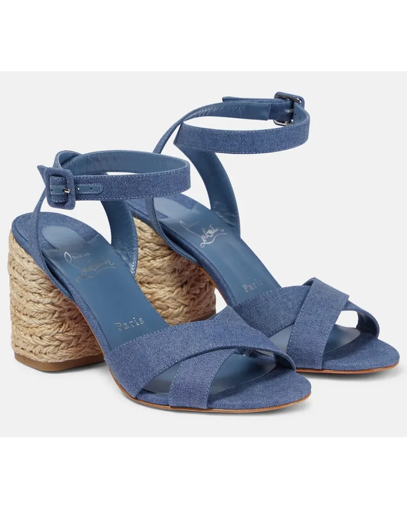 Christian Louboutin Sandali espadrillas Summer Mariza Blu