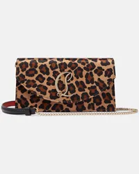 Christian Louboutin Clutch Loubi54 in raso con stampa Multicolore